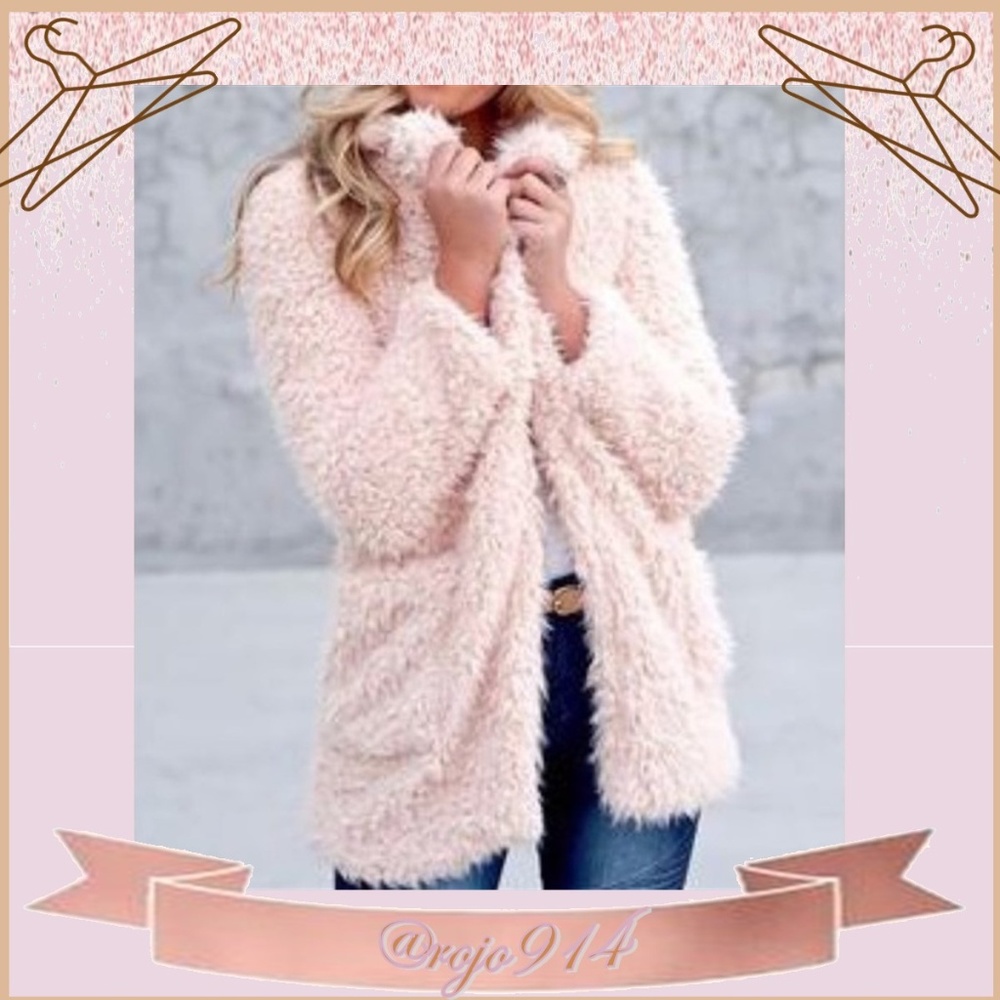Cozy Pink Faux Fur Teddy Coat
